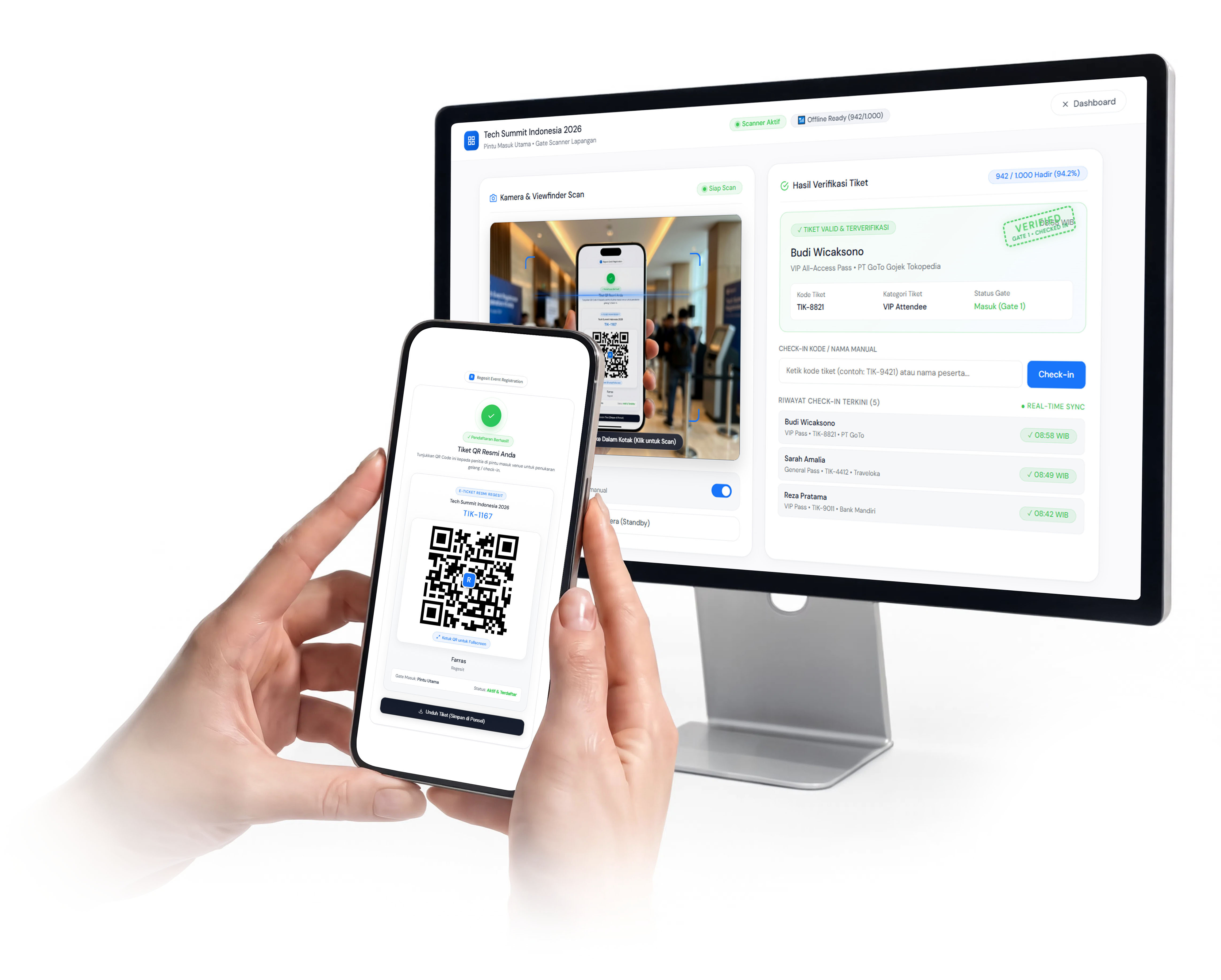 Regesit QR Ticketing & Dashboard Verification